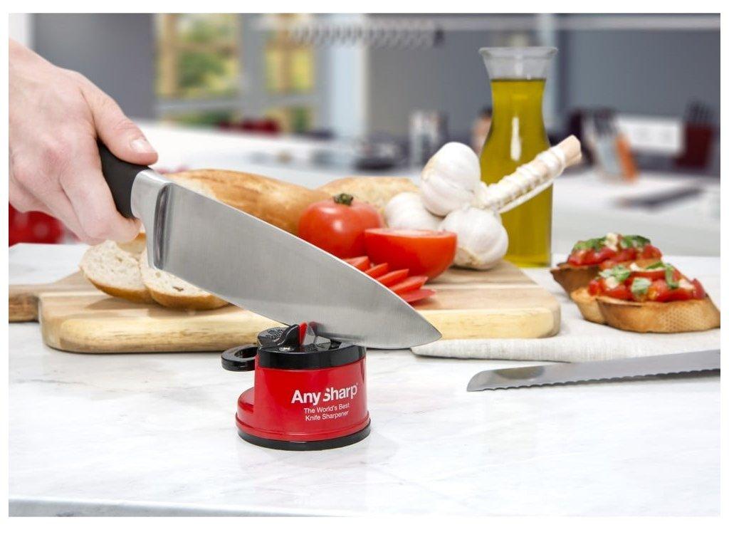 Brousek na nože Elite s plastovým tělem, šedá