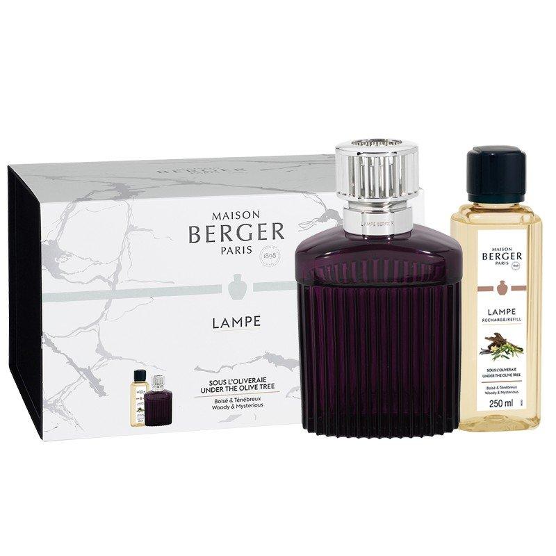 Dárková sada: katalytická lampa Alpha, švestková + Pod olivovníky, 250 ml