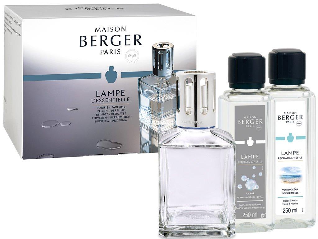 Dárková sada: katalytická lampa Essential Cube + Mořský vzduch, 250 ml + So Neutral 250 ml