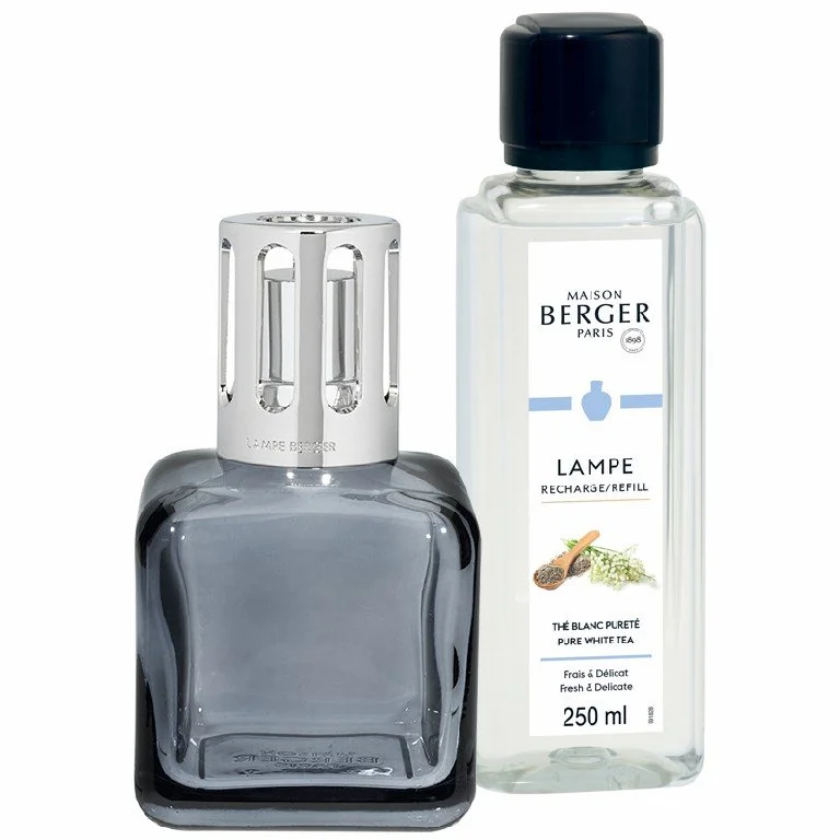 Dárková sada: katalytická lampa Glacon šedá + Čistý bílý čaj, 250 ml