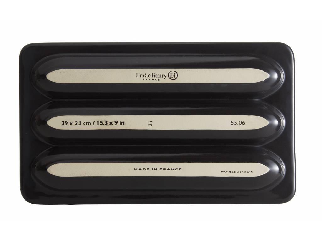 Forma na pečení 3 ks baget, granátová, 39,5 x 23 cm