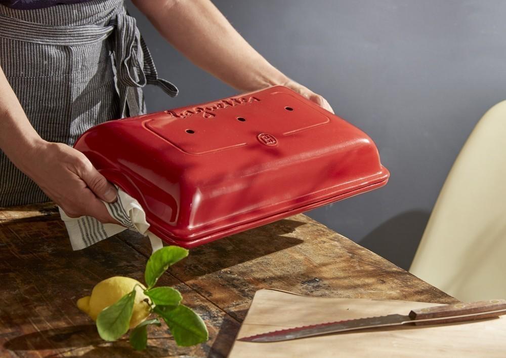 Forma na pečení 3 ks baget, granátová, 39,5 x 23 cm