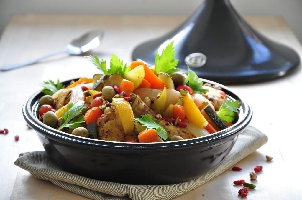 Keramický hrnec tajine, Ø 32 cm, temně modrá Belle Ile