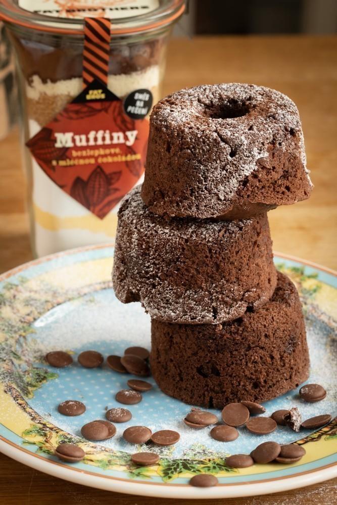 Bezlepková směs na pečení Muffiny s mléčnou čokoládou, 520 g