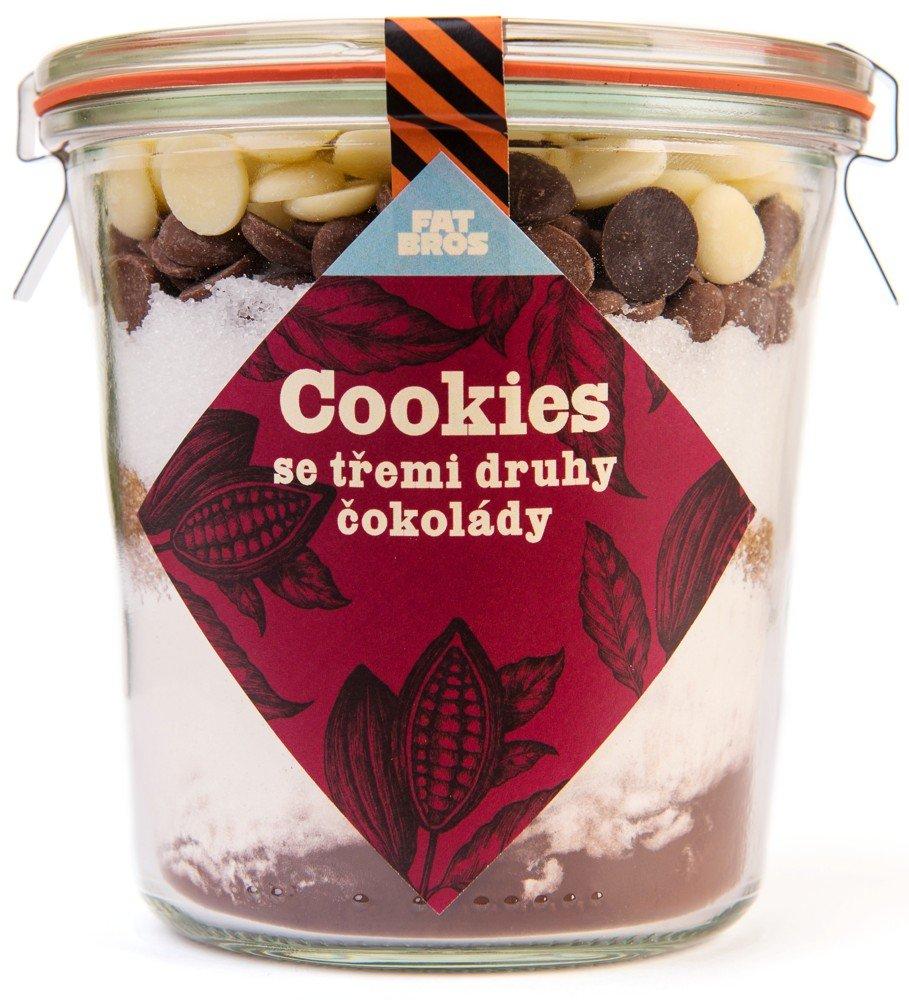 Směs na pečení Cookies se 3 druhy čokolády, 400 g