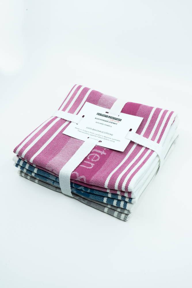 Sada 3 bavlněných kuchyňských utěrek Potten & Pannen - Staněk