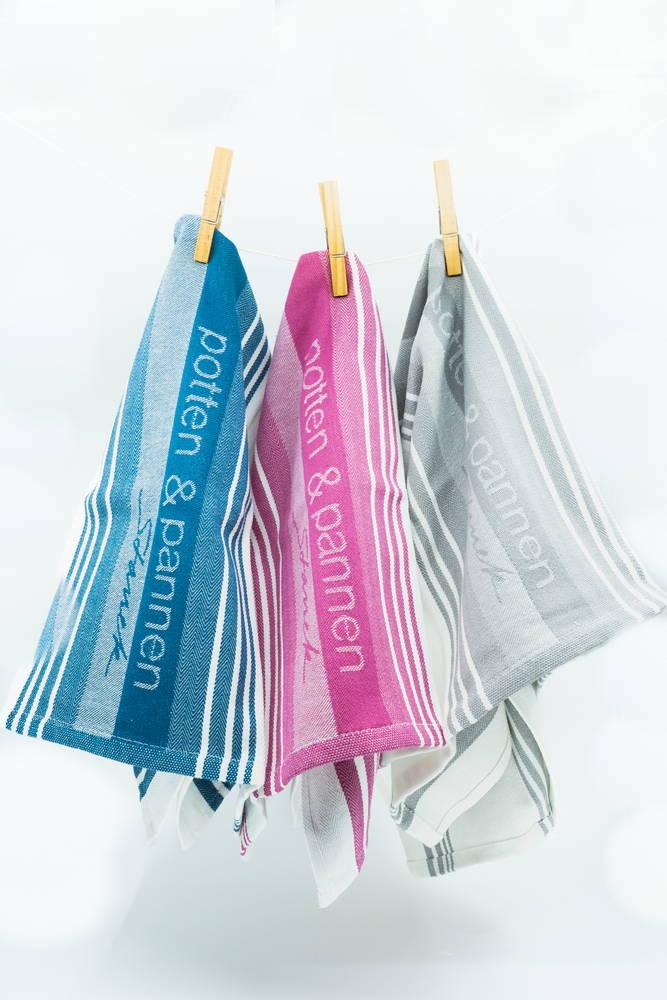 Sada 3 bavlněných kuchyňských utěrek Potten & Pannen - Staněk