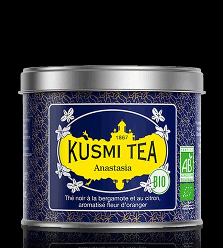 Sypaný černý čaj Anastasia Bio, kovová dóza 100 g