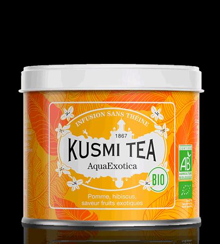 Sypaný ovocný čaj AquaExotica Bio, kovová dóza 100 g