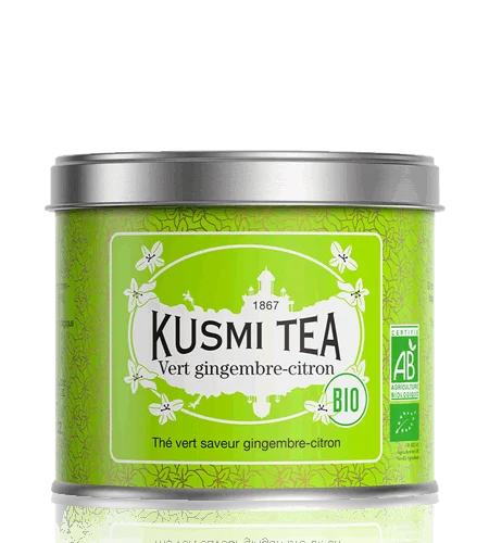 Sypaný zelený čaj Green Ginger Lemon Bio, kovová dóza 100 g