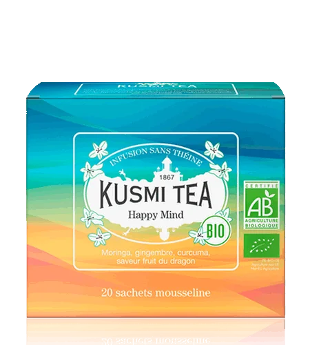 Porcovaný bylinný čaj Happy Mind Bio, 20 sáčků