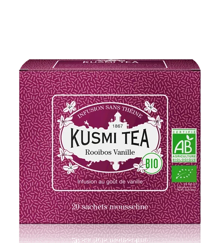 Porcovaný bylinný čaj Vanilla Rooibos Bio, 20 sáčků