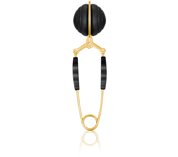 Sítko na čaj - "kleště", černozlaté