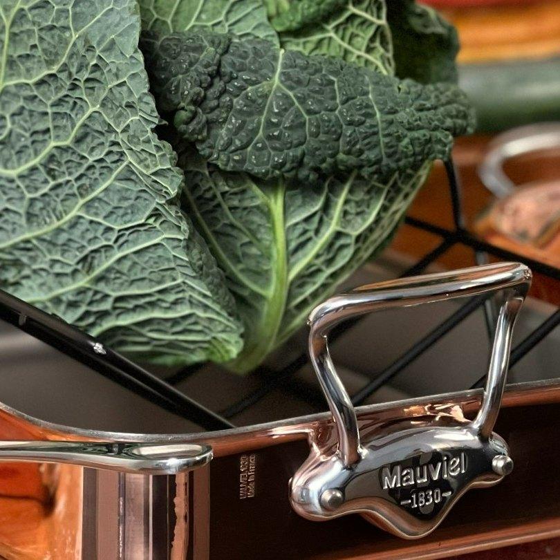 Měděný pekáč s nerezovými uchy a roštem, M’héritage 150 S, 30 x 22 cm