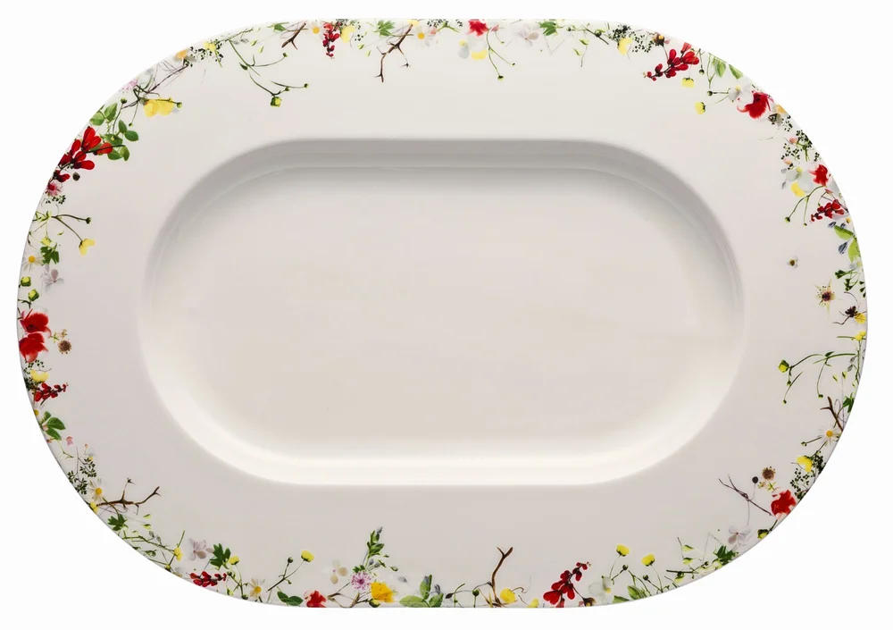 Brillance Fleurs Sauvages Oválný servírovací tác, 41x29 cm