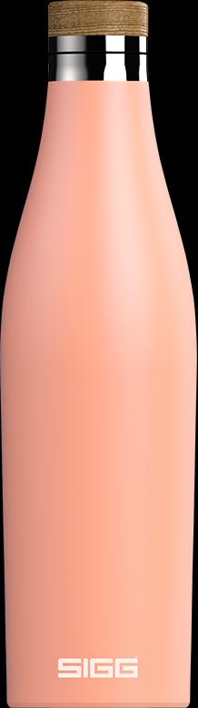 Dvoustěnná nerezová láhev na vodu Meridian, růžová, 0,5 l