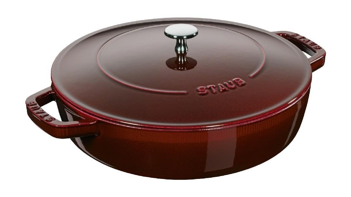 Litinový kastrol s poklicí Chistera, černá, 28 cm