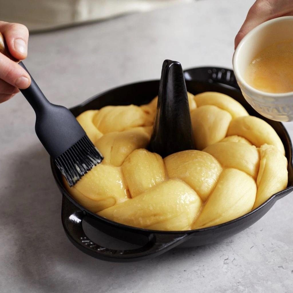 Štětec/mašlovačka s dřevěnou rukojetí, 22 cm 