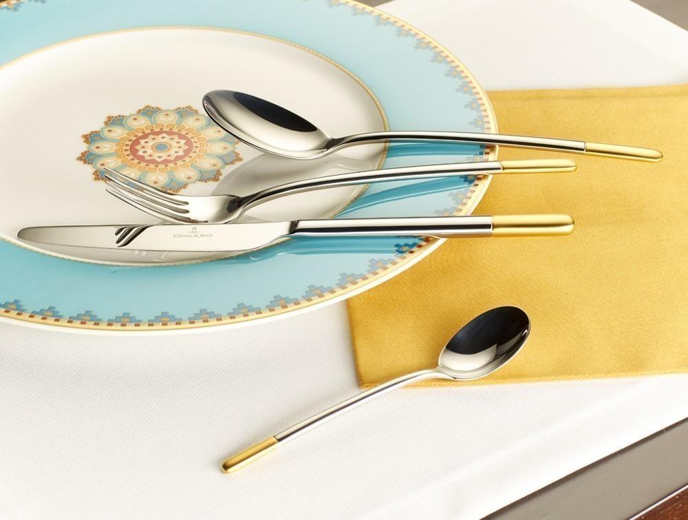 Ella zlacená servírovací vidlička na maso, 183 mm