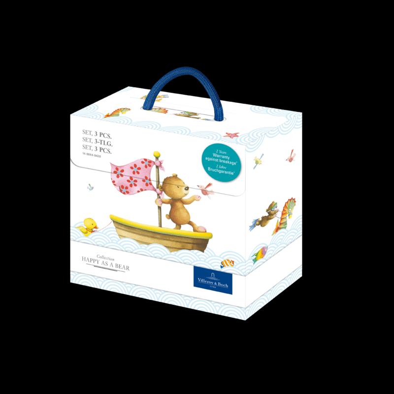 Happy as a Bear sada dětského porcelánu, 3 ks