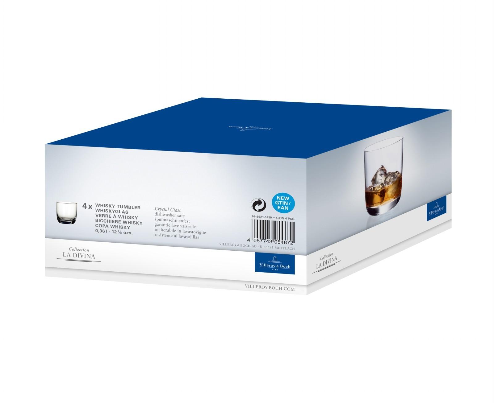 La Divina sklenice na whisky, 0,36 l, 4 kusy