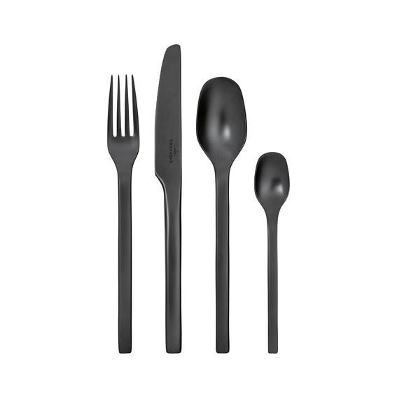 Manufacture Rock sada černých příborů, 16 ks