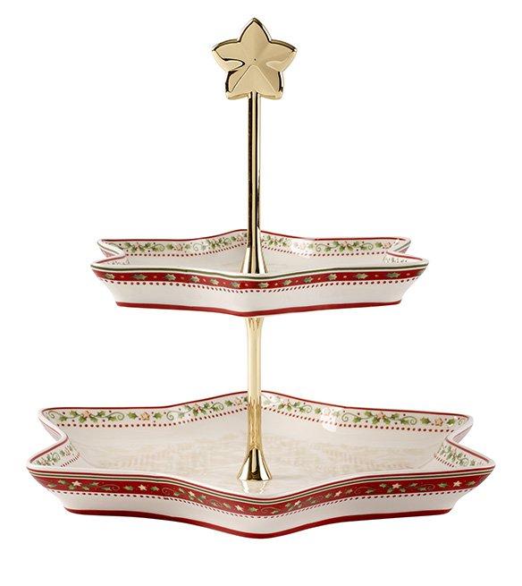 Winter Bakery Delight etažér, cesmína, 34 cm 