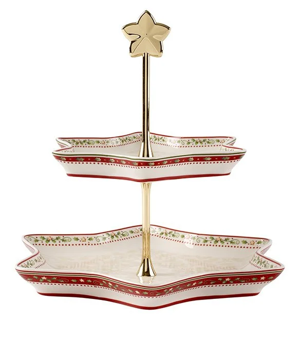 Winter Bakery Delight etažér, cesmína, 34 cm 