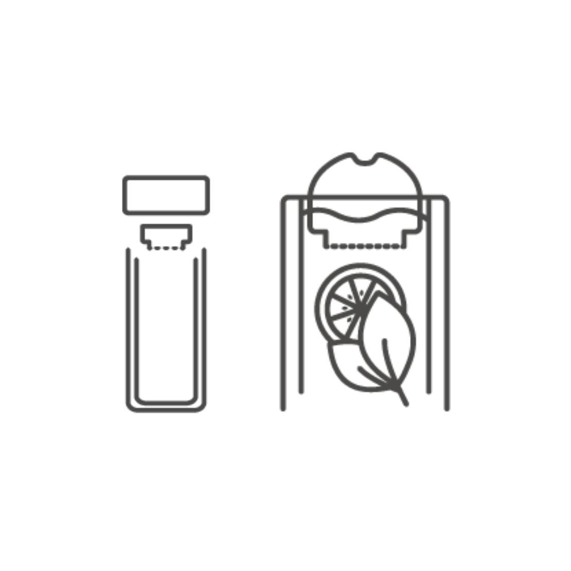 Skleněná lahev se sítkem na čaj , 0,45 l