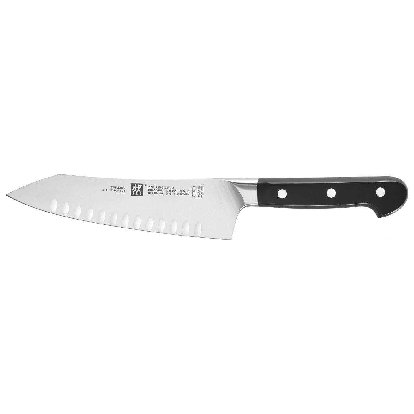 Pro, nůž Santoku s výbrusem, kolébkový, 18 cm