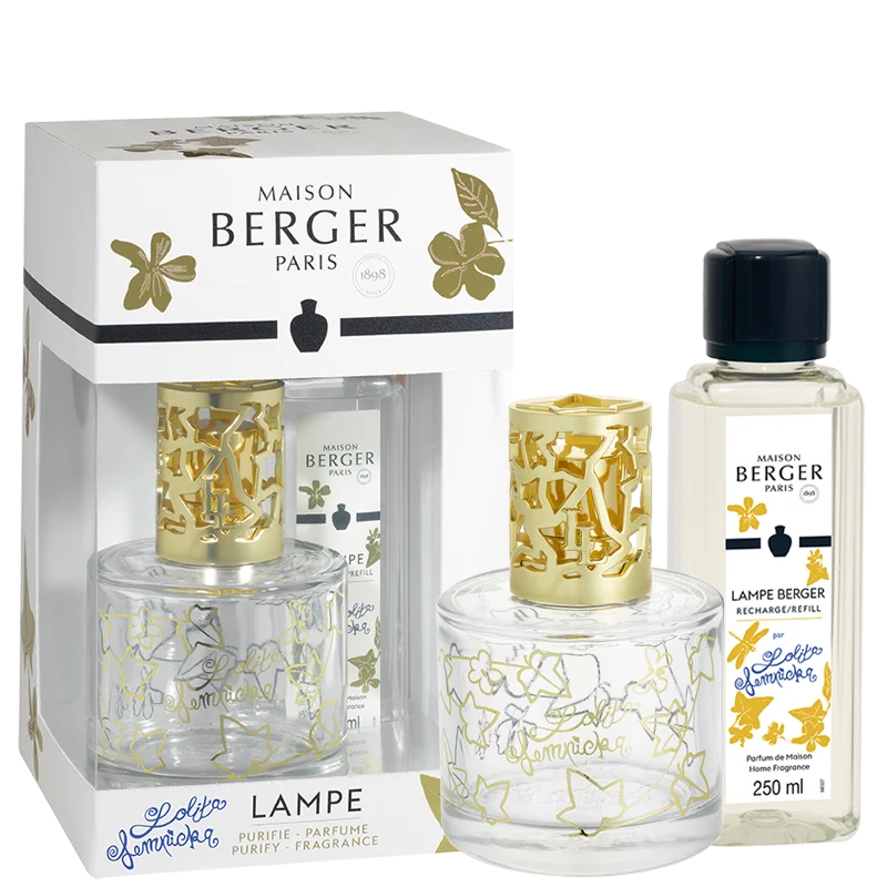 Dárková sada: katalytická lampa Pure Lolita Lempicka, průhledná + Lolita Lempicka, 250 ml
