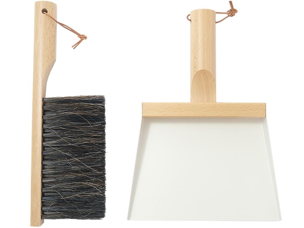 Smetáček a lopatka, 30 cm, bílá