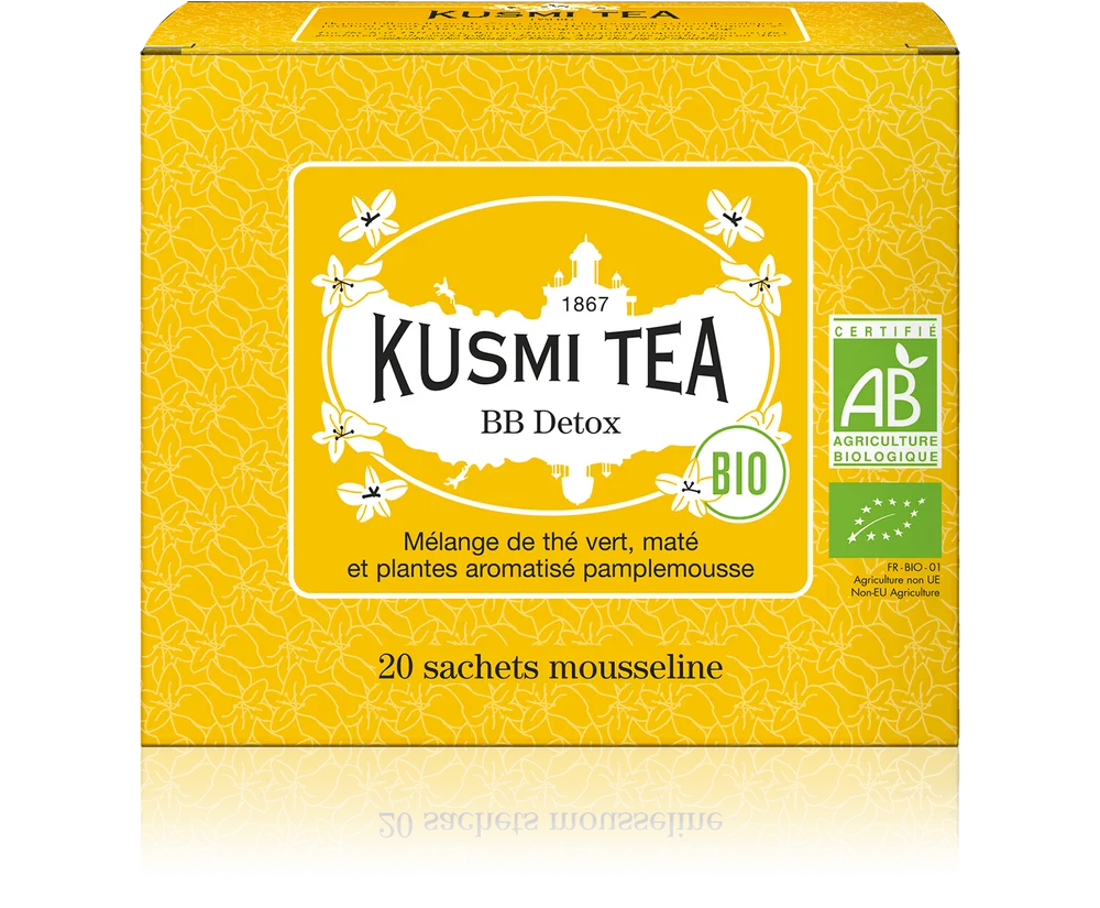 Porcovaný zelený čaj BB Detox Bio, 20 sáčků