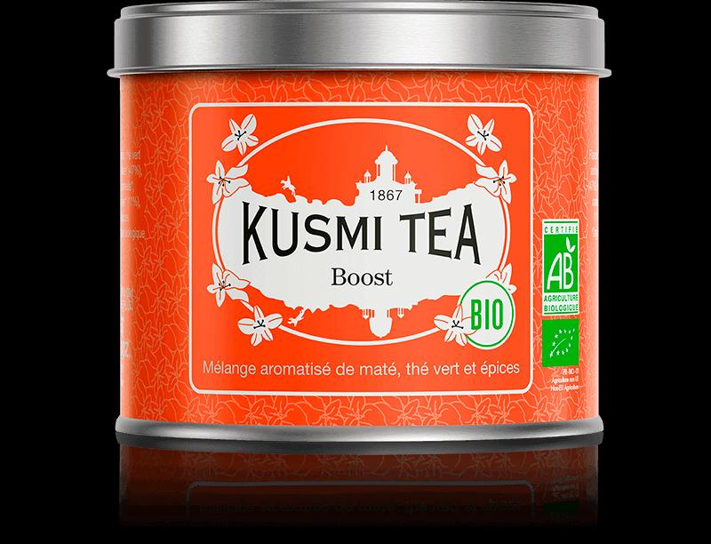 Sypaný bylinný čaj Boost Bio, kovová dóza 100 g