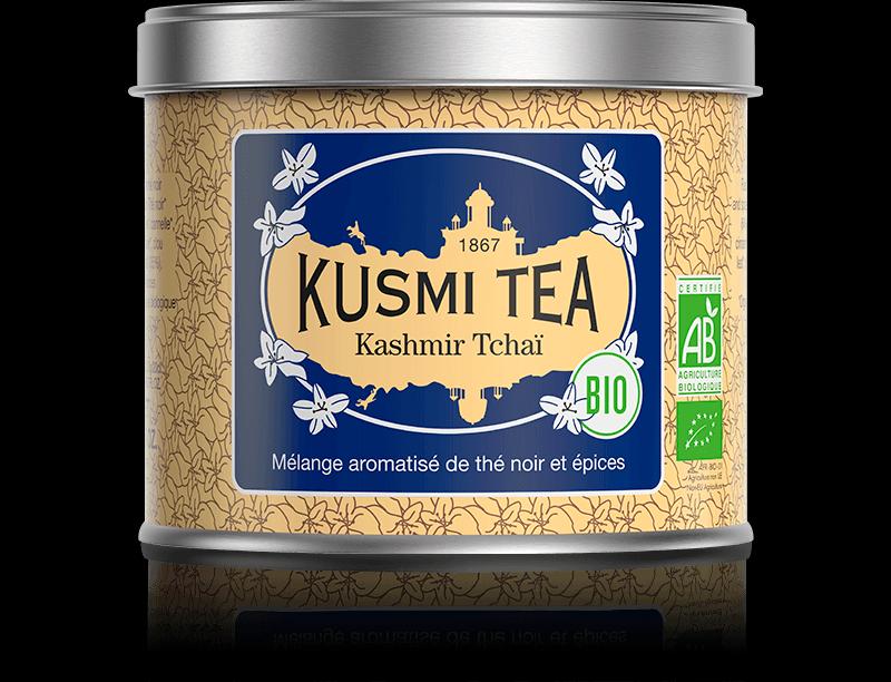 Sypaný černý čaj Kashmir Tchai Bio, kovová dóza 100 g
