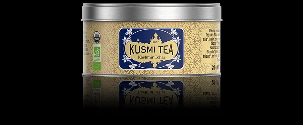 Sypaný černý čaj Kashmir Tchai Bio, kovová dóza 100 g