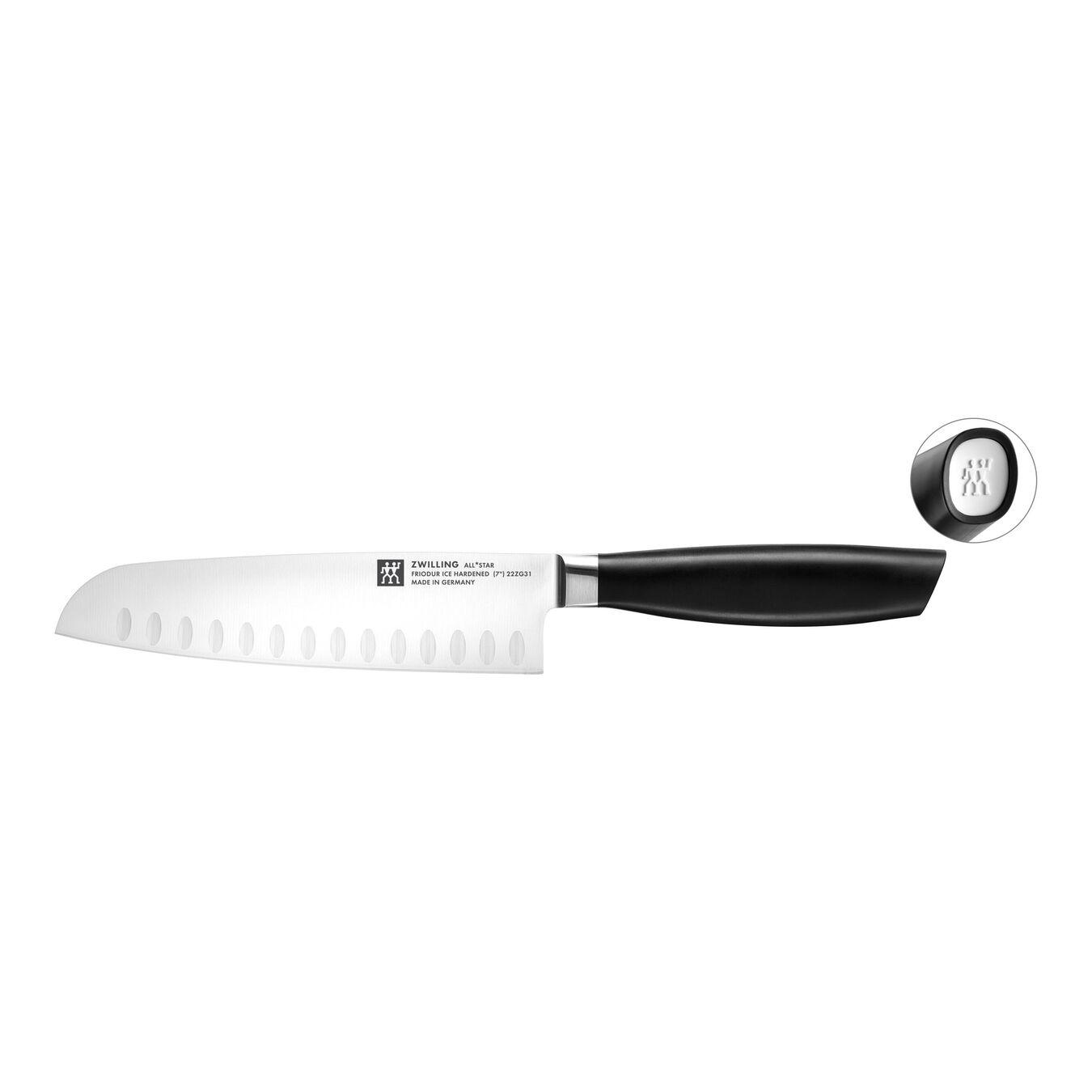 Santoku nůž s výbrusem All * Star, 18 cm, matně zlaté logo