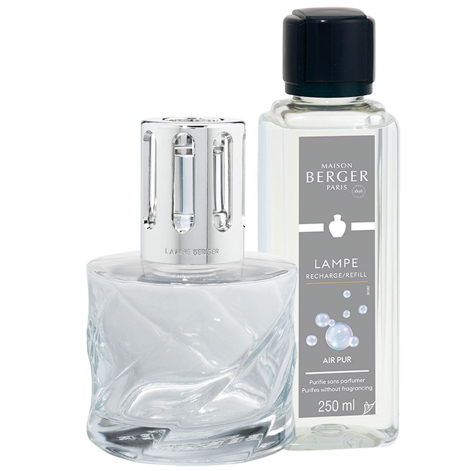 Katalytická lampa Spirale transparentní + náplň Neutrální čisticí směs, 250 ml