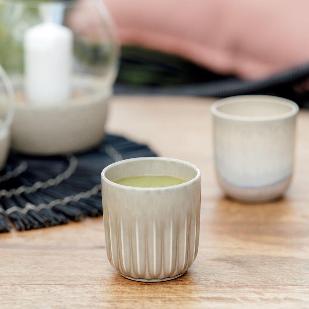 Sada dvou hrnků bez ouška Perlemor Sand, 350 ml