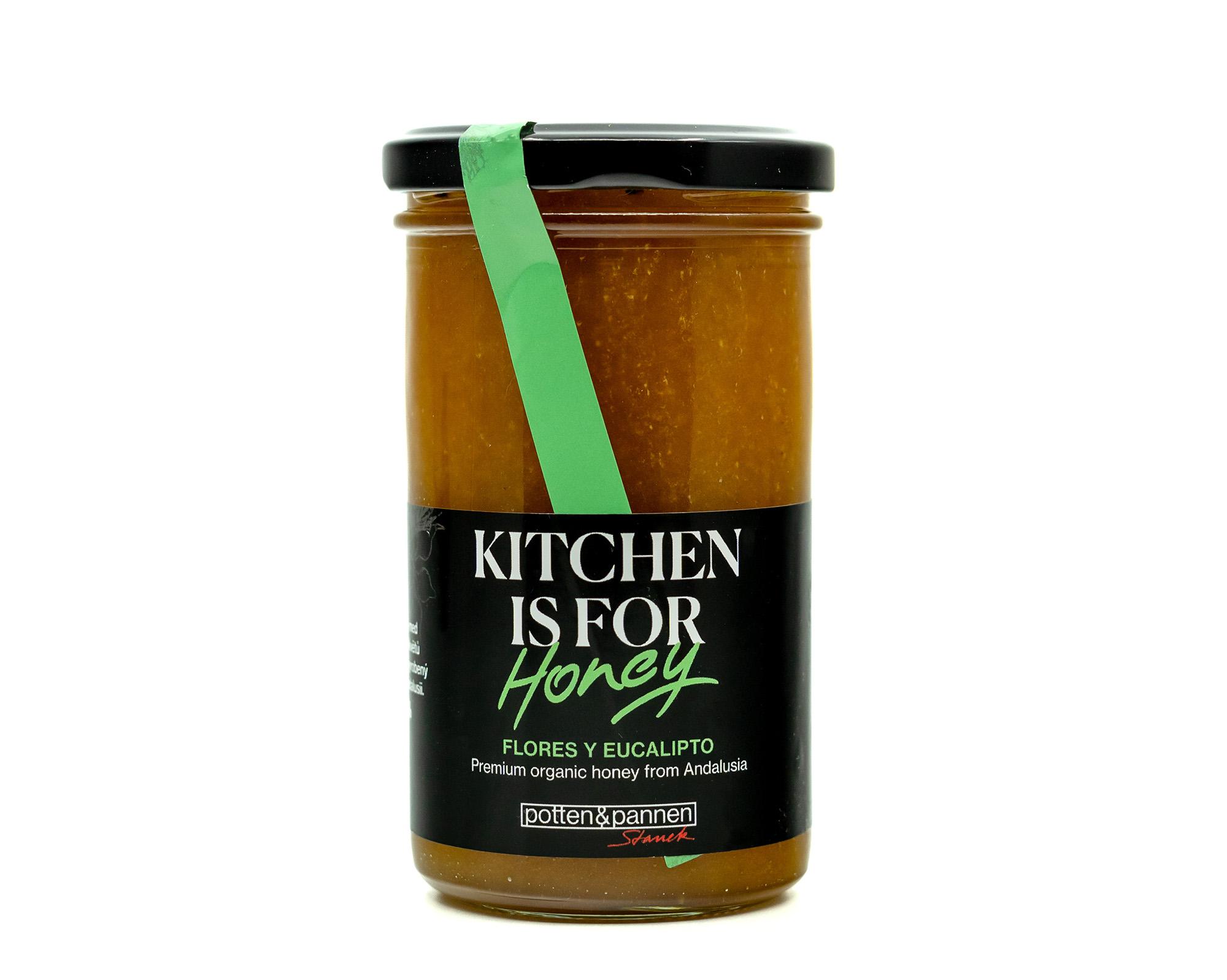 Bio med Flores y Eucalipto z divokých květin a eukalyptu, 375 g