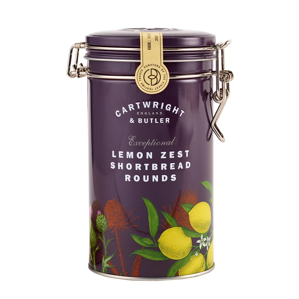 Sušenky shortbread s citronem, kovová dóza, 200 g