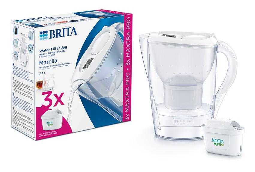 Sada filtrační konvice Marella, 2,4 l, bílá + 3 filtry Maxtra Pro Pure Peformance