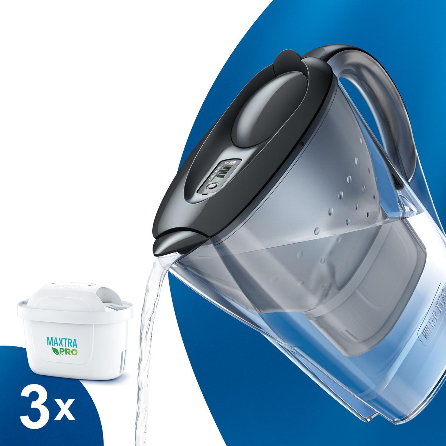 Sada filtrační konvice Marella, 2,4 l, grafitová + 3 filtry Maxtra Pro Pure Peformance