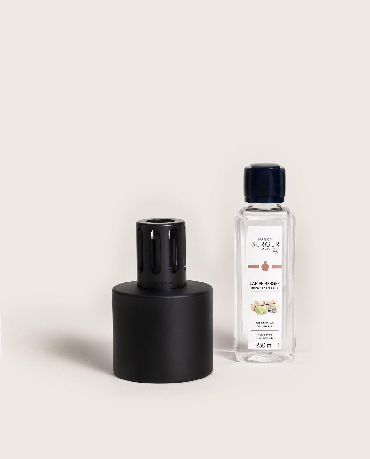 Katalytická lampa Illusion, černá + náplň Divočina, 250 ml