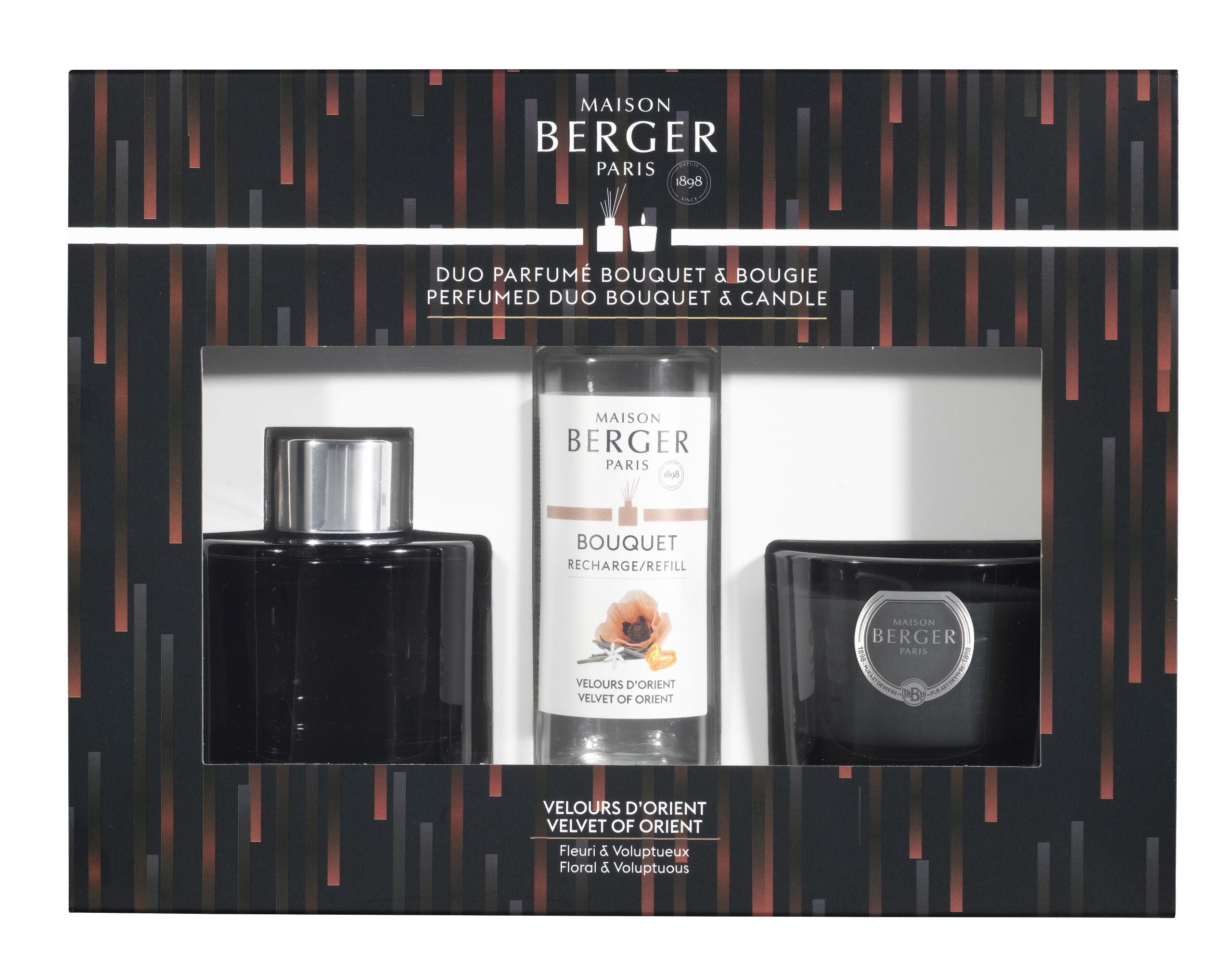 Dárková sada Duo Mini Variation: aroma difuzér s náplní 90 ml + svíčka 80 g, Samet z Orientu