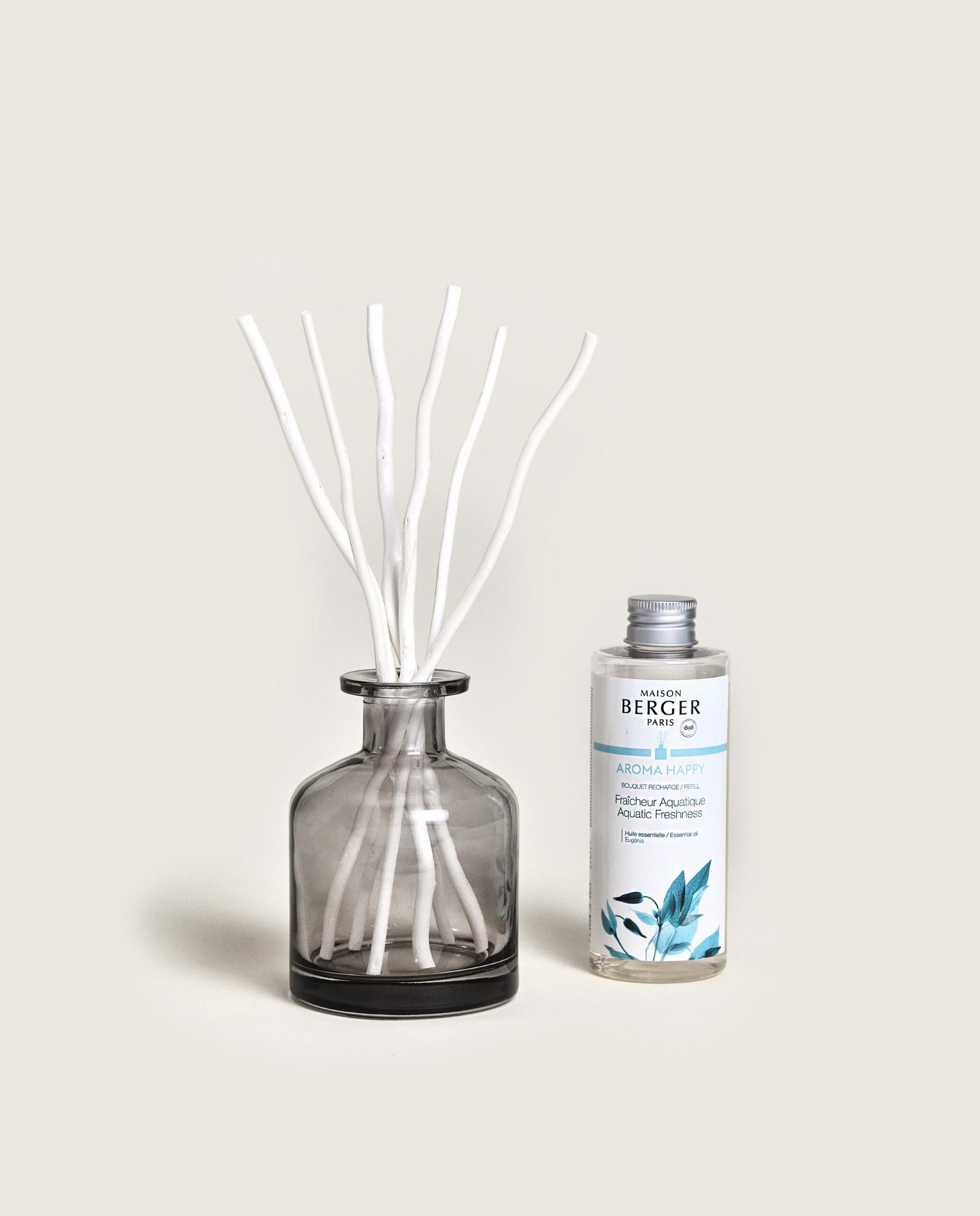 Difuzér s vrbovými tyčinkami + náplň Aroma Happy – Svěžest vody 180 ml