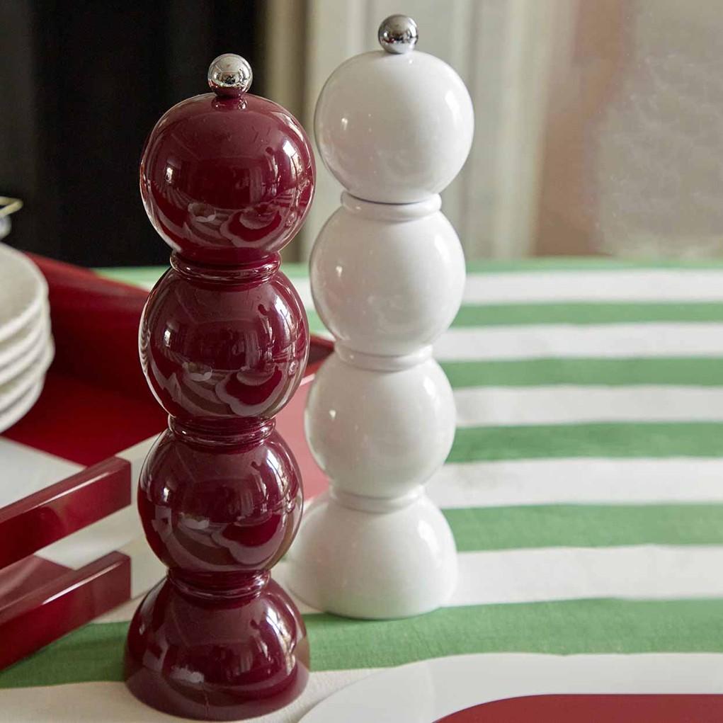 Mlýnek na sůl nebo pepř Bobbine, 24 cm, bílá