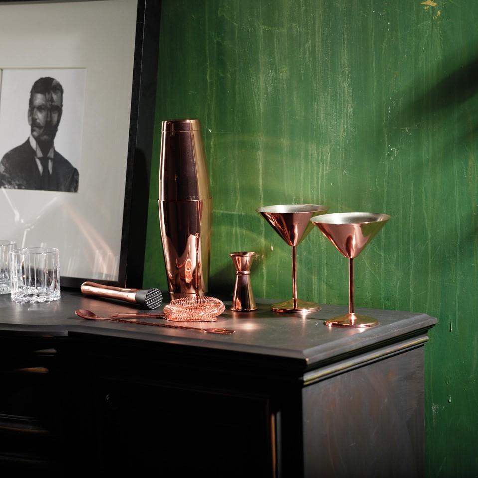 Martini set, 2ks, měděná