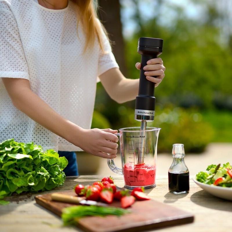 Bezdrátový tyčový mixér GO s příslušenstvím 5KHBRV05BM, černá mat 