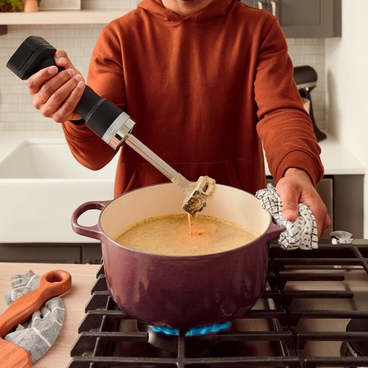 Bezdrátový tyčový mixér GO s příslušenstvím 5KHBRV05BM, černá mat 